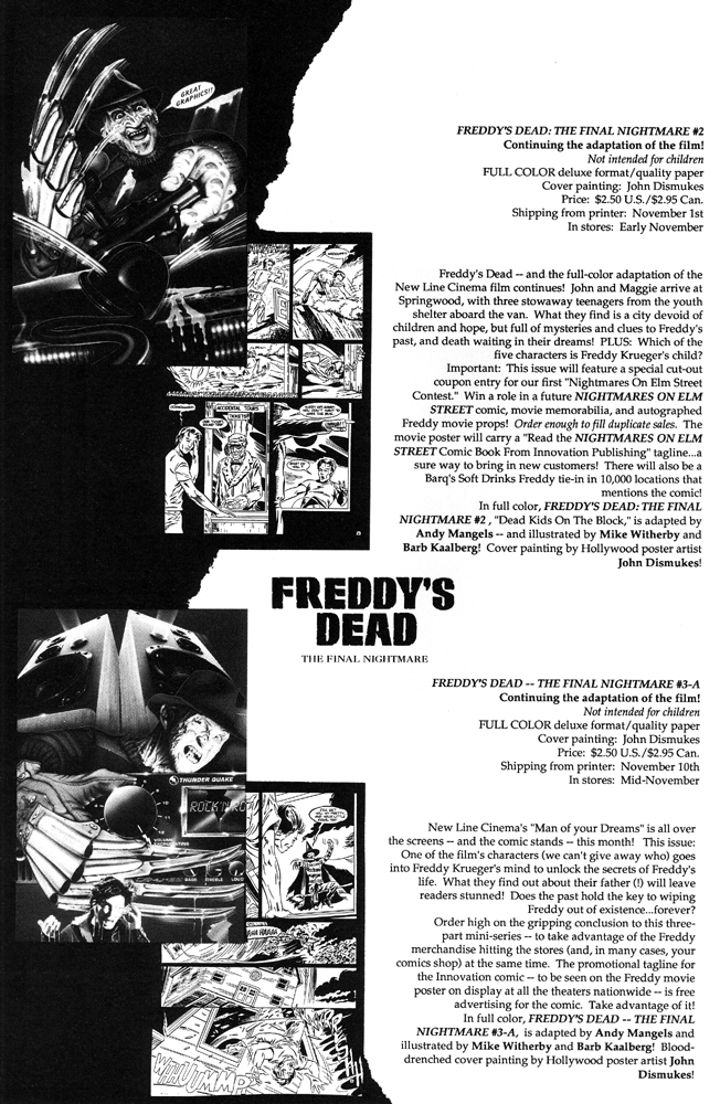 Freddy's Dead 3D The Final Nightmare on Elm Street Krueger